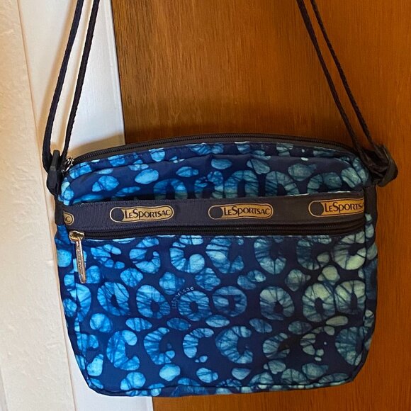 LeSportsac Crossbody Bag in Tulum (Blue Tie Dye) Pattern, Lightweight Travel - Picture 2 of 13